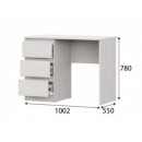 Стол с ящиками SV-МЕБЕЛЬ (МС Бриз-1 К) Ясень Анкор светлый